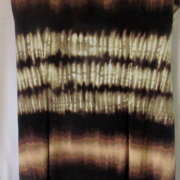 Anne Klein Ruched Brown and Tan Dress, Size 10, Fully Lined,               E1114 - Picture 6 of 6